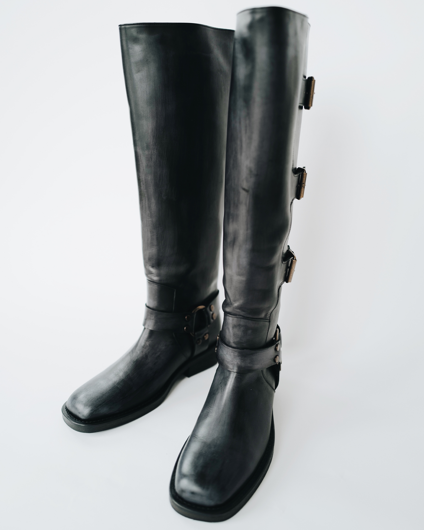 Biker Knee High Boots 010