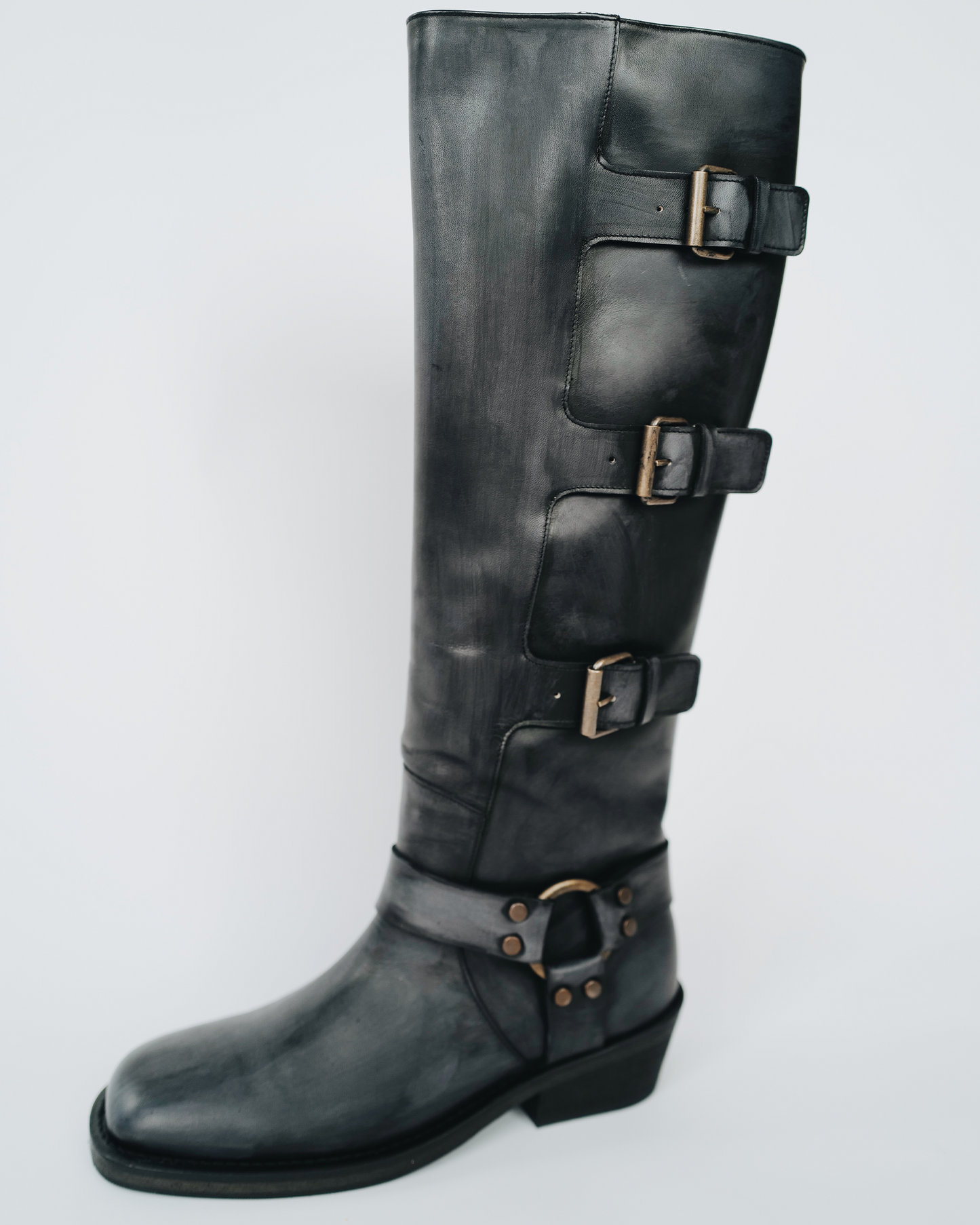 Biker Knee High Boots 010